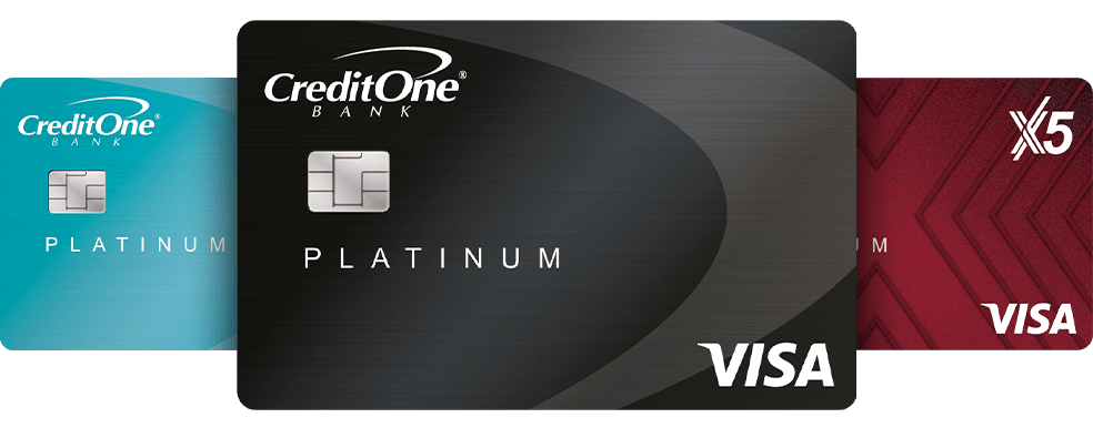 Three Credit One Platinum cards